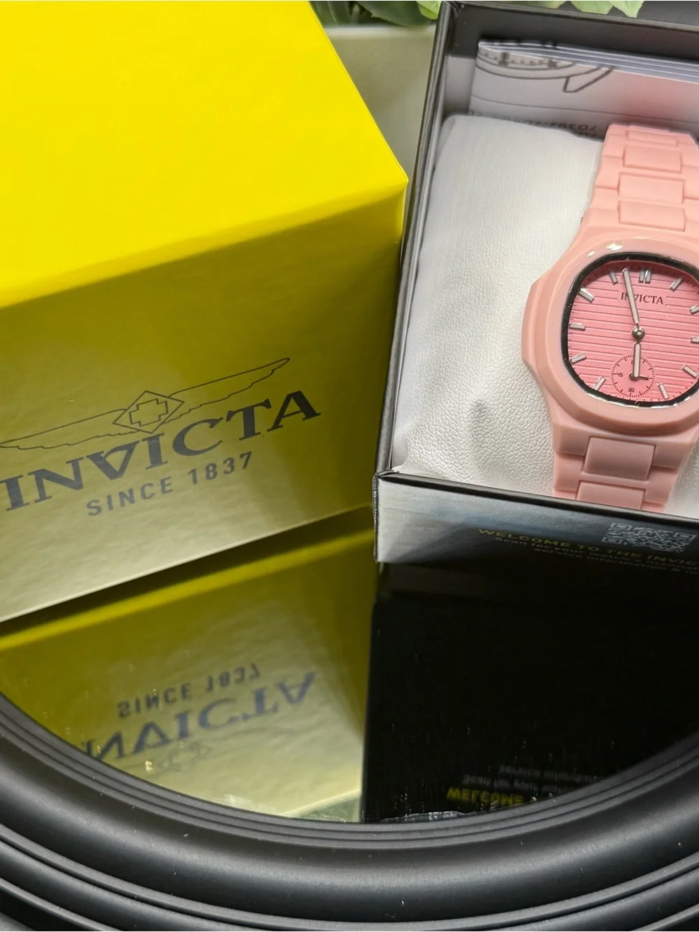 Invicta Women's Pink Resin Watch with Matching Pink Dial